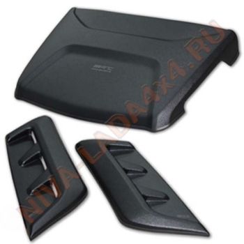 Воздухозаборники НИВА OPTIMAL Aero-Effect (на капот + боковые) АвтоПолимерСервис черные 0701-30 NEW