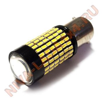 Лампа P21W SMD 144 Led, super WHITE, 15вт корпус черный