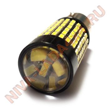 Лампа P21W SMD 144 Led, super WHITE, 15вт корпус черный