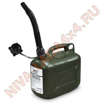 Канистра топливная пластиковая AVS TPK-Z-05 с лейкой, 5л. Зеленая