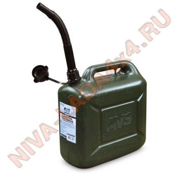 Канистра топливная пластиковая AVS TPK-Z-10 с лейкой, 10л. Зеленая