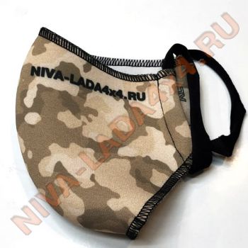 Маска текстильная камуфляж песочный NIVA-LADA4x4.RU