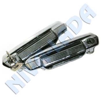 Ручки двери наружные НИВА 21213 в сборе 21213-6100040 комплект ХРОМ не оригинал