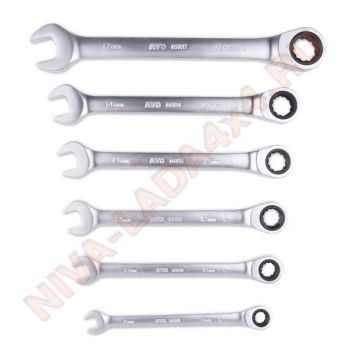 Ключ рожково-накидной с трещоткой AVS K6N6P 6 предметов