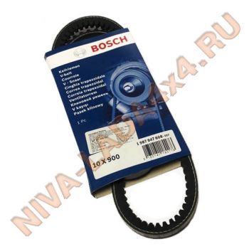 Ремень генератора НИВА AVX 10x900 клиновой с фасонными зубцами (шкив помпы меньшего диаметра) Bosch