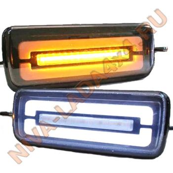 Подфарник НИВА 21214-3712010 / 21214-3712011 LED DLAA 2022 неоновый свет, динамические указатели поворотов