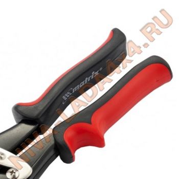 Ножницы по металлу Matrix 78330, обрезиненные ручки, 250мм.