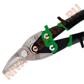 Ножницы по металлу Gross 78323 двухкомпонентные рукоятки, 250мм. Прямой и правый рез