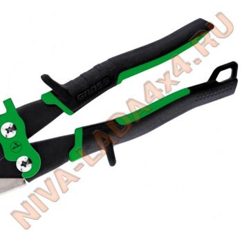 Ножницы по металлу Gross 78323 двухкомпонентные рукоятки, 250мм. Прямой и правый рез