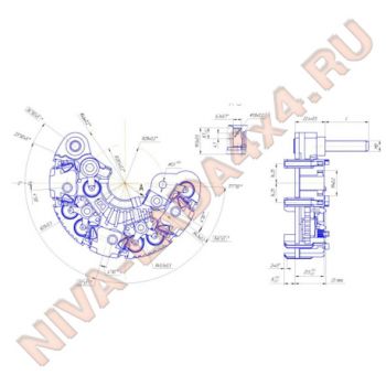 Диодный мост генератора НИВА 21214 БВО 8-120-09 для генератора 9412.3701-07,25; 9412.3701С; 9402.3701-04С 80-140А