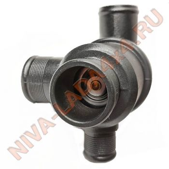 Термостат НИВА-Шевроле 2123-1306010-50-0 Luzar LT0124 80C с 2015 г.в. 4 патрубка