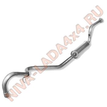 Резонатор НИВА 2123-1200018-01 система GM-Автоваз ЕВРО-3 (без нейтрализатора) СВД RAL025 Aluminized Steel Series