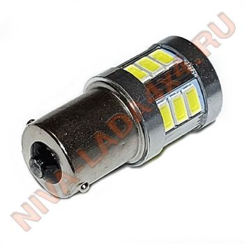 Лампа P21W SMD 18 Led, super WHITE, 9вт