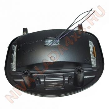 Плафон освещения салона в жесткий потолок НИВА, 2170-3714010 с рамкой 1118-3714014 черного цвета