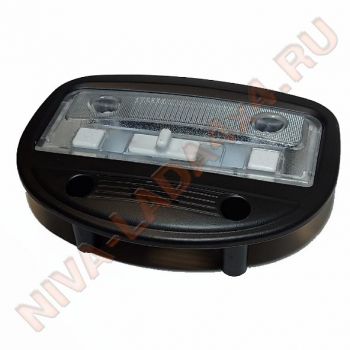 Плафон освещения салона в жесткий потолок НИВА LED ЛЮКС, 2170-3714010-10 с рамкой 1118-3714014 черного цвета