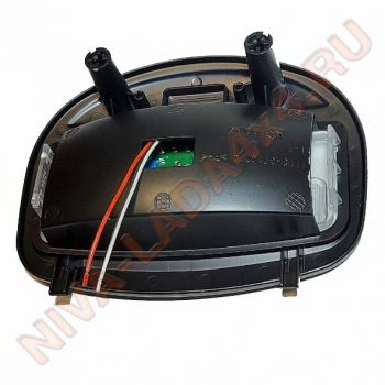 Плафон освещения салона в жесткий потолок НИВА LED ЛЮКС, 2170-3714010-10 с рамкой 1118-3714014 черного цвета