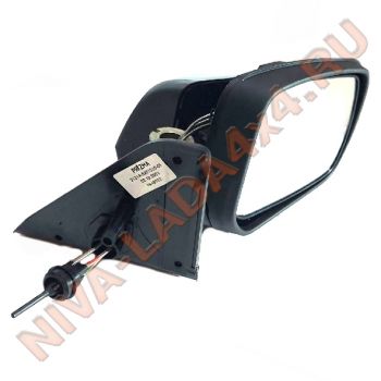Зеркало боковое НИВА 21214-8201020-05; правое с накладкой, без фурнитуры, механика Prizma 21214м