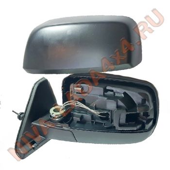 Зеркало боковое НИВА 21214-8201021-05; левое с накладкой, без фурнитуры, механика Prizma 21214м