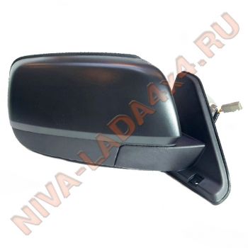 Зеркало боковое НИВА 21214-8201020-55; правое с накладкой, без фурнитуры, электропривод, обогрев Prizma 21214м