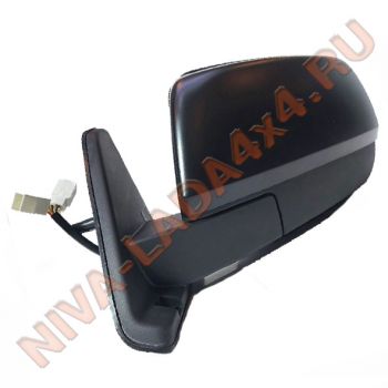Зеркало боковое НИВА 21214-8201021-55; левое с накладкой, без фурнитуры, электропривод, обогрев Prizma 21214м