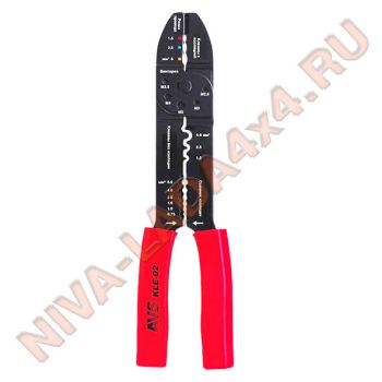 Клещи щипцы для зачистки и обрезания электропроводов, обжима клемм AVS KLE-02