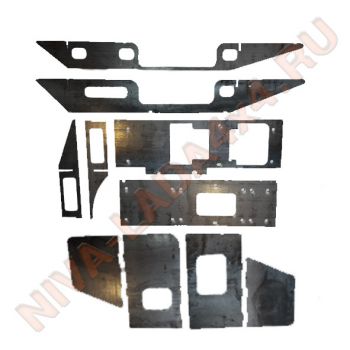 Кит комплект для скрытой установки лебедки в салоне НИВА ZST МДС, набор деталей для самостоятельной сборки