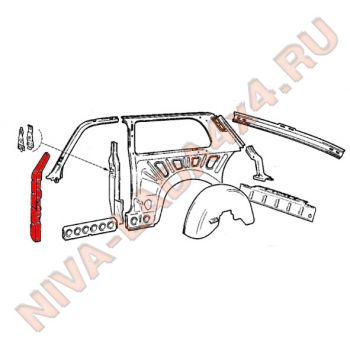 Жесть, усилитель в сборе передней стойки боковины НИВЫ 2121-5401120