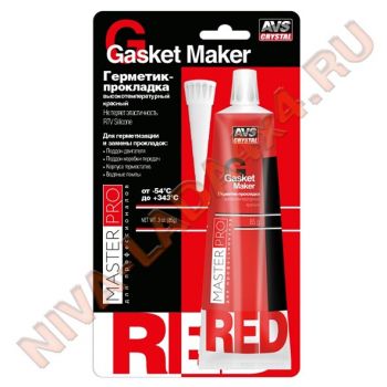 Герметик прокладка высокотемпературный Master Pro AVA AVK-345 красный 85 гр.