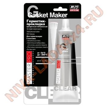 Герметик прокладка нейтральный Master Pro AVA AVK-347 прозрачный 85 гр.