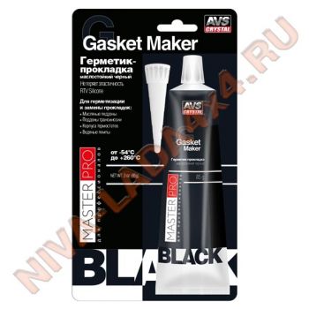 Герметик прокладка маслостокий Master Pro AVA AVK-346 черный 85 гр.