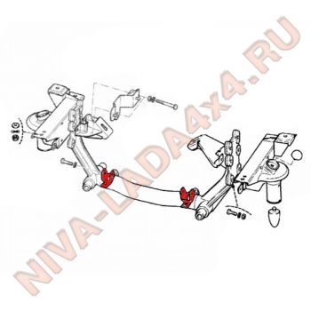 Кронштейны крепления крышек приводов РПМ к передней балке НИВА 2123; 21214м; ремонтный комплект 2 детали
