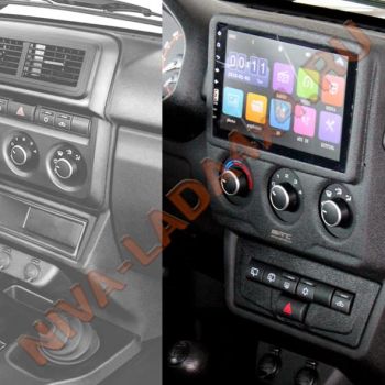 Панель накладка на консоль НИВА Legend АПС 0121-9 под головное устройство 9 дюймов и блок управления