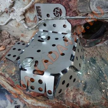 Накладка-усилитель передних лонжеронов внутренние, места крепления рулевой редуктор и рычаг маятниковый НИВА Шевроле