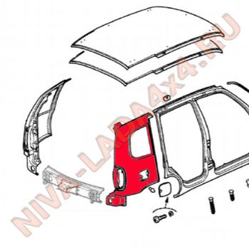 Жесть, крыло заднее правое Нива Шевроле 2123-8404010-55