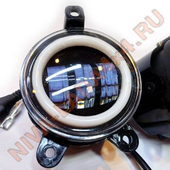 Фара противотуманная НИВА Шевроле 2123-3743010-10 Zilla арт. 2171-LED, светодиодные, ходовые огни Ангельские глазки, н/о ПАРА с 2009 ПТФ