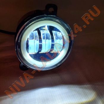 Фара противотуманная НИВА Шевроле 2123-3743010-10 Zilla арт. 2171-LED, светодиодные, ходовые огни Ангельские глазки, н/о ПАРА с 2009 ПТФ