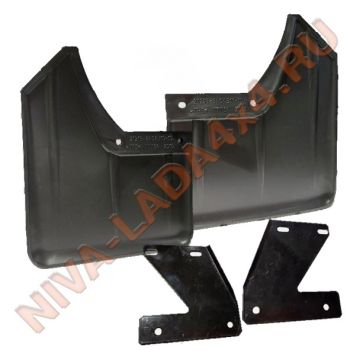 Брызговики задние НИВА URBAN 21218-8404310-10; 2121-8404311-10 с кронштейнами, ПТП, фартук заднего колеса, пара. ТермоЭластоПласт