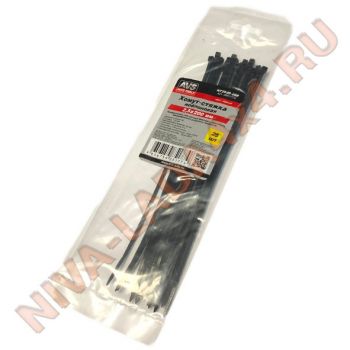 Хомут стяжка нейлоновая 2,5х200мм черный 25 шт. AVS NT2520-25B