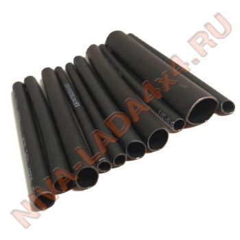 Набор трубок изоляционных, термоусаживаемых с клеевой основой REXANT (10шт.) черные