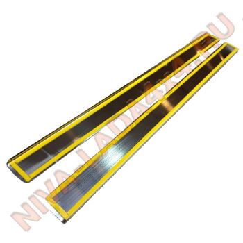 Накладки порогов декоративные НИВА URBAN (2шт.) 700х53 мм. полированная нержавеющая сталь