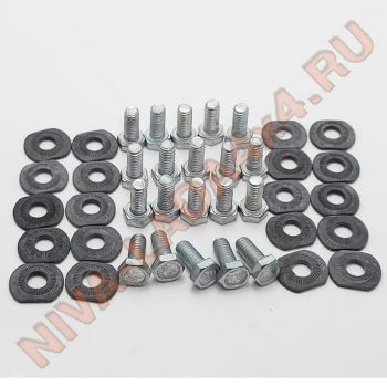 Набор для крепления поддона картера двигателя НИВА болт М6х14; шайба М6 специальная (40 деталей)