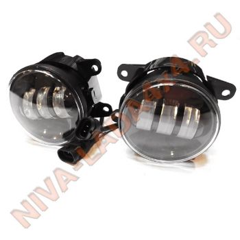 Фара противотуманная НИВА светодиодная в бампер LADA4x4 Urban 70w Zilla Арт. 2190-70W-YW свет белый / свет желтый ПТФ