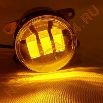 Фара противотуманная НИВА светодиодная в бампер LADA4x4 Urban 70w Zilla Арт. 2190-70W-YW свет белый / свет желтый ПТФ