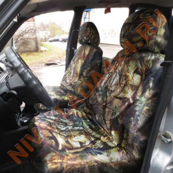 Чехлы грязезащитные водонепроницаемые НИВА и НИВА Шевроле на передние сиденья. Осенний лес