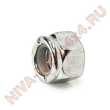 Гайка М5х0,8 с нейлоновым кольцом, хром