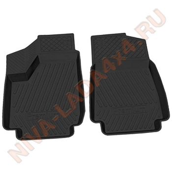 Коврики салона НИВА 21213; 21214; (2 детали) передние резиновые REZKON PREMIUM