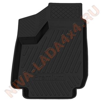 Коврик салона НИВА 21213; 21214; водительский резиновый REZKON PREMIUM