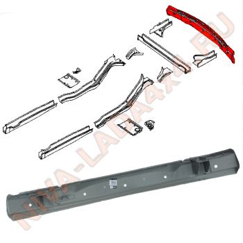 Жесть, усилитель задней панели, поперечина пола задняя НИВА Шевроле 2123-5101276