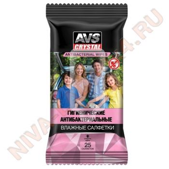 Салфетки влажные Антибактериальные AVS AVK-207 (25шт.)