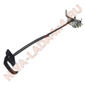 Замок двери боковой НИВА 21213-6105013 левый в сборе с тягой и ручкой